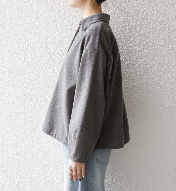 SHIPS any「SHIPS any:〈手洗い可能〉ウォーム スキッパー ドロスト シャツ」|シャツ・ブラウス|