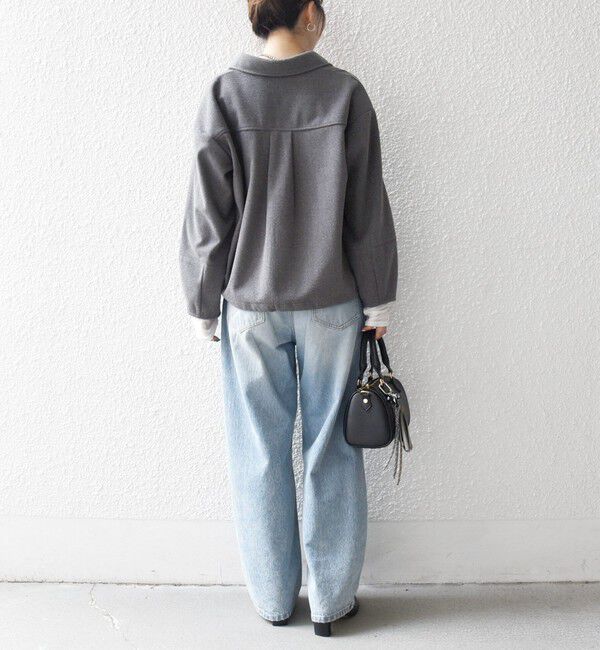 SHIPS any「SHIPS any:〈手洗い可能〉ウォーム スキッパー ドロスト シャツ」|シャツ・ブラウス|