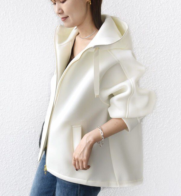 SHIPS for women「【WEB限定】〈手洗い可能〉ダンボール ダブルジップ フーディー 3」|パーカー|