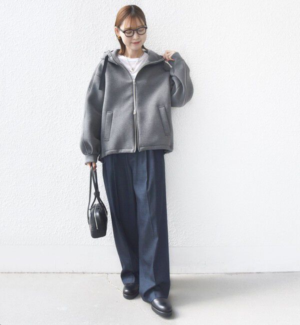 SHIPS for women「【WEB限定】〈手洗い可能〉ダンボール ダブルジップ フーディー 3」|パーカー|