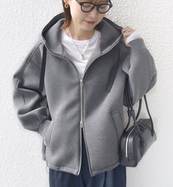 SHIPS for women「【WEB限定】〈手洗い可能〉ダンボール ダブルジップ フーディー 3」|パーカー|