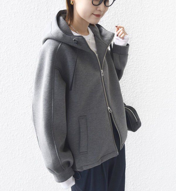 SHIPS for women「【WEB限定】〈手洗い可能〉ダンボール ダブルジップ フーディー 3」|パーカー|