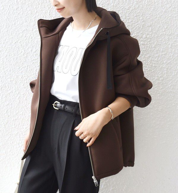 SHIPS for women「【WEB限定】〈手洗い可能〉ダンボール ダブルジップ フーディー 3」|パーカー|