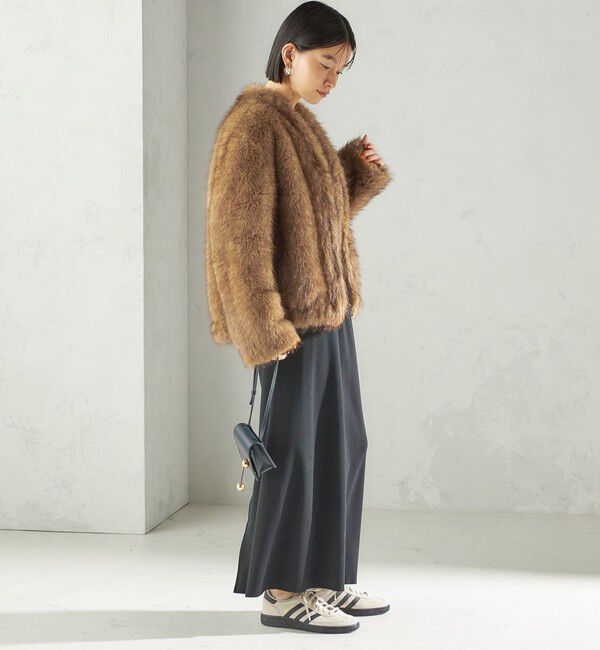SHIPS for women「フェイク ファー コクーン ブルゾン」|その他|