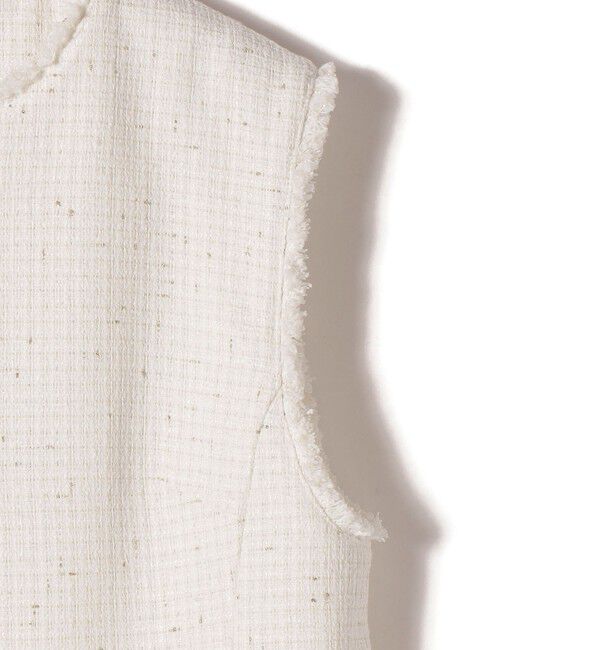 SHIPS for women「ランダム ラメ ノーカラー ボックス ジレ（セレモニー対応可）」|ベスト・ジレ|