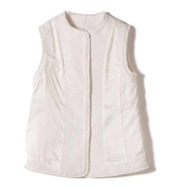 SHIPS for women「ランダム ラメ ノーカラー ボックス ジレ（セレモニー対応可）」|ベスト・ジレ|