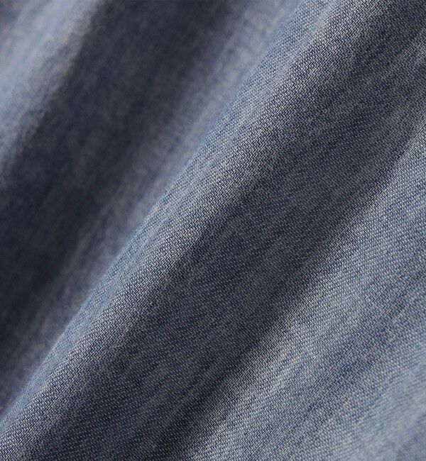 SHIPS for women「〈手洗い可能〉シアー デニム 袖 リブ バンドカラー シャツ」|シャツ・ブラウス|