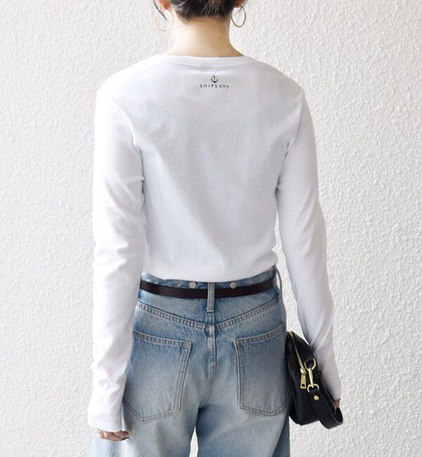 SHIPS any「【SHIPS any別注】PETIT BATEAU: プリント ロン TEE」|Tシャツ・カットソー|