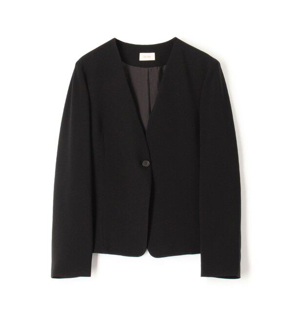 DES PRES「ライトダブルクロス ノーカラージャケット」|ノーカラージャケット|19 ブラック