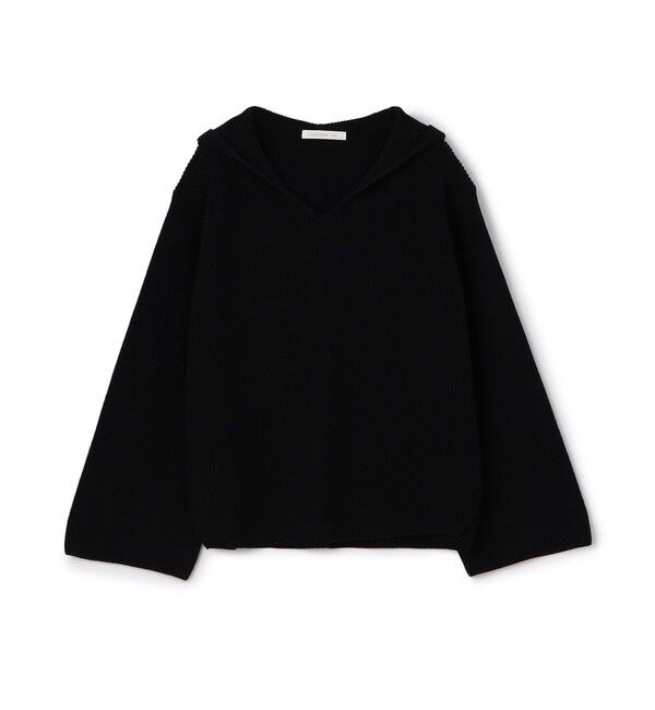 GALERIE VIE「コットンハーフ フーディー」|ニット・セーター|19 ブラック