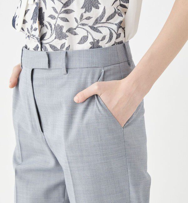 TOMORROWLAND collection「シャイニーピンポイント テーパードパンツ」|スラックス|