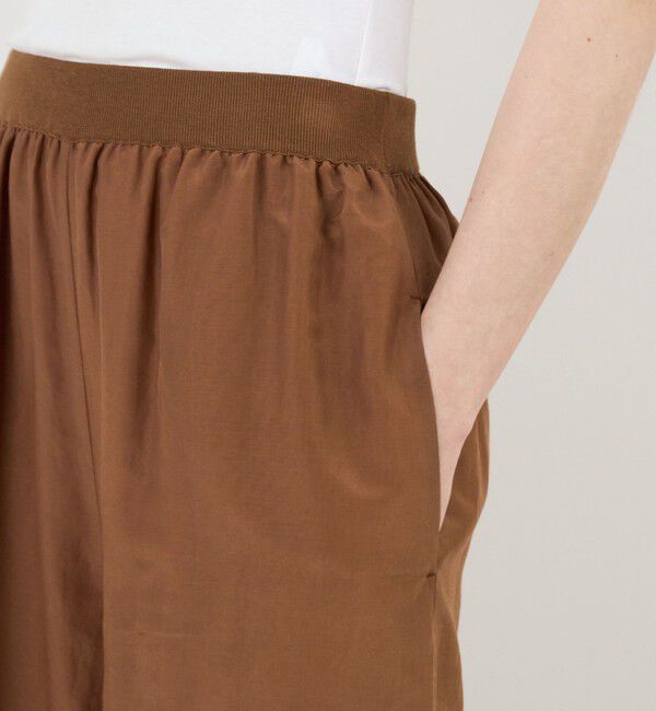 DES PRES「コットンシルクローン ギャザーワイドパンツ」|その他|