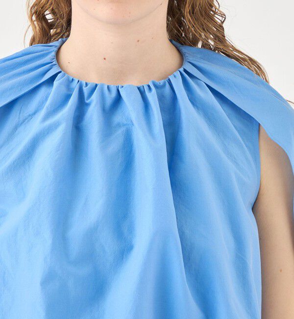 TOMORROWLAND collection「コットンシルクシャンブレー バルーンフレンチスリーブブラウス」|シャツ・ブラウス|