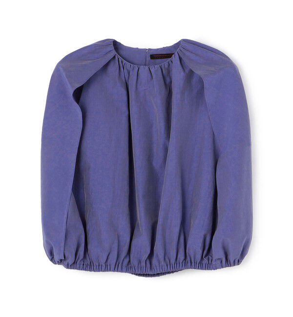 TOMORROWLAND collection「コットンシルクシャンブレー バルーンフレンチスリーブブラウス」|シャツ・ブラウス|67 ダークブルー