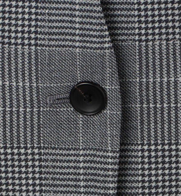 DES PRES「グレンチェックグリッタープリント カラーレスジレ」|ベスト・ジレ|