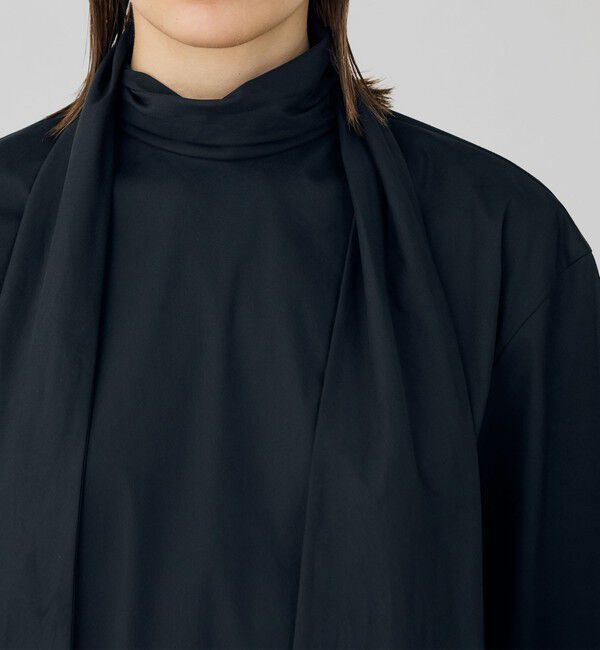 DES PRES「コットンストレッチポプリン タイブラウス」|シャツ・ブラウス|