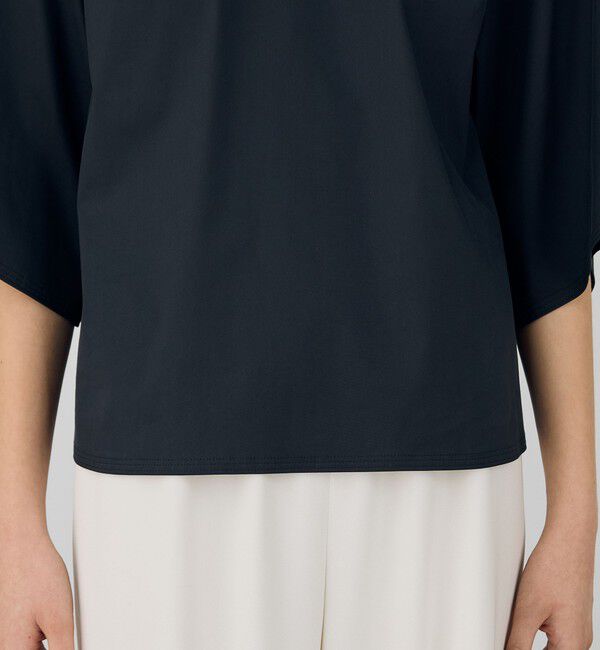 DES PRES「コットンストレッチポプリン タイブラウス」|シャツ・ブラウス|