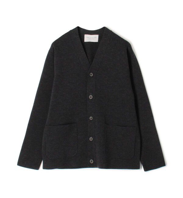 TOMORROWLAND MENS「TOMORROWLAND tricot ウールポリエステルミラノリブ Vネックカーディガン」|カーディガン|17 チャコールグレー