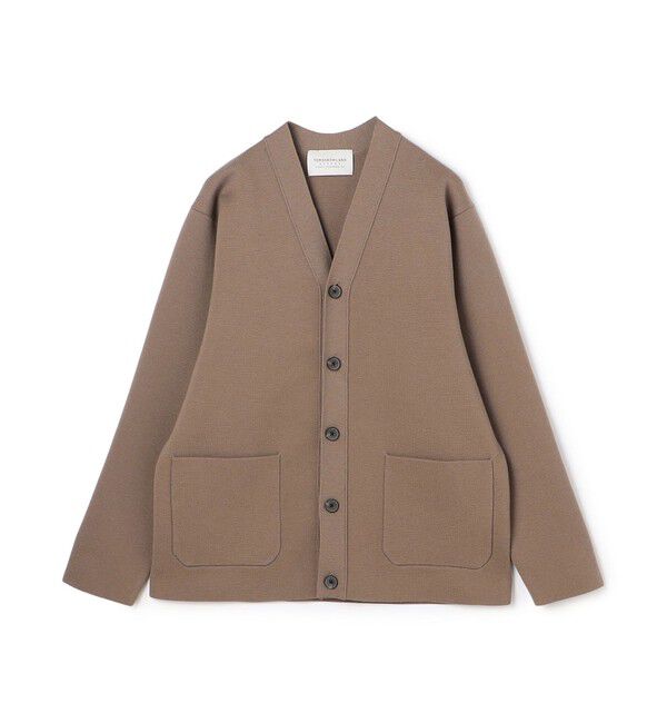 TOMORROWLAND MENS「TOMORROWLAND tricot ウールポリエステルミラノリブ Vネックカーディガン」|カーディガン|45 キャメル