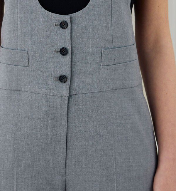 DES PRES「ポリエステルウールバラシャ テイラードサロペット」|オールインワン|