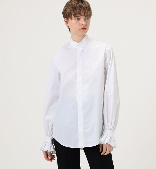 TOMORROWLAND BUYING WEAR「BOURRIENNE BOUDOIR コットン スタンドカラーシャツ」|シャツ・ブラウス|