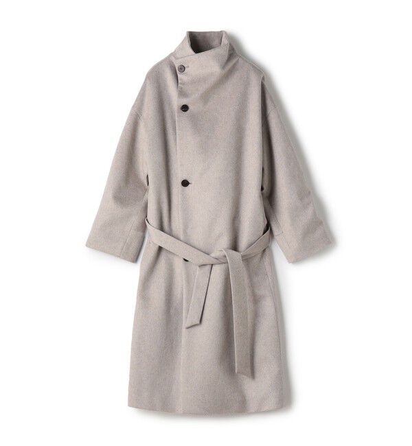 GALERIE VIE「カシミヤビーバー ハイネックロングコート」|その他|41 ライトベージュ