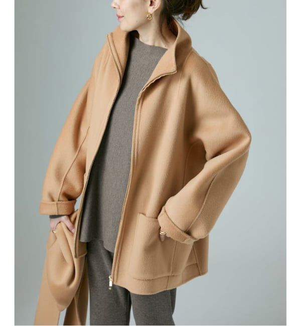 VERMEIL par iena「スタンドカラーZIPリバーコート」|その他|