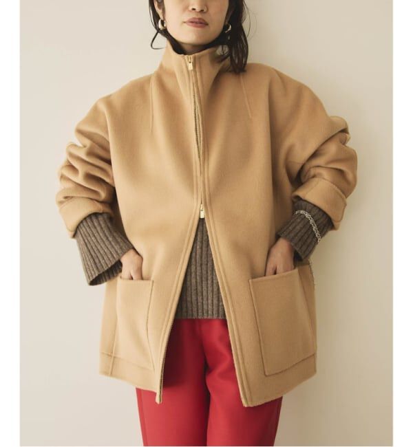 VERMEIL par iena「スタンドカラーZIPリバーコート」|その他|