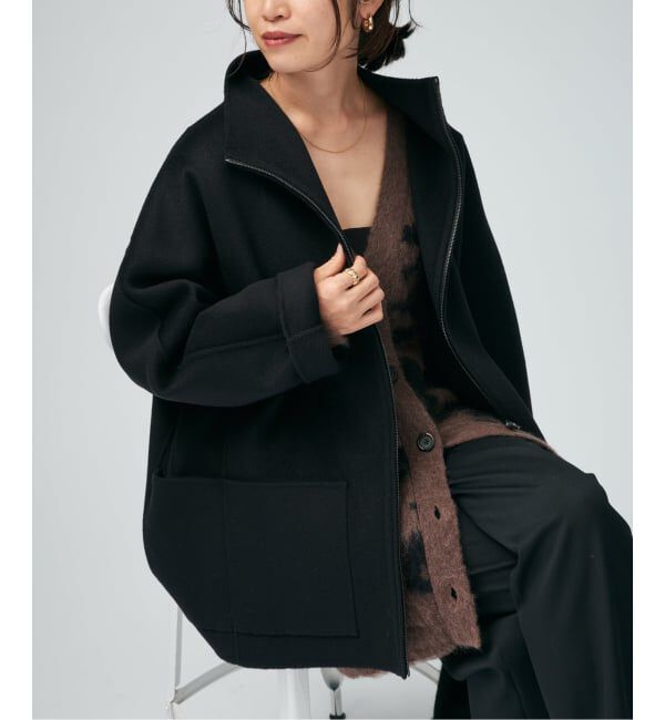 VERMEIL par iena「スタンドカラーZIPリバーコート」|その他|