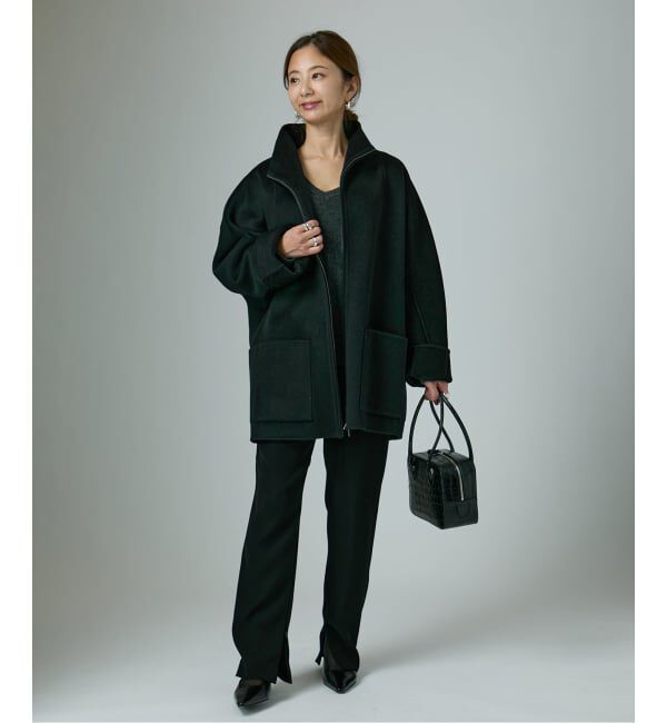 VERMEIL par iena「スタンドカラーZIPリバーコート」|その他|