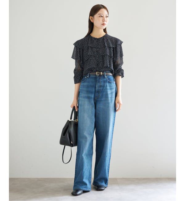 IENA「《一部カラーWEB・一部店舗限定/追加》楊柳フリルブラウス」|シャツ・ブラウス|