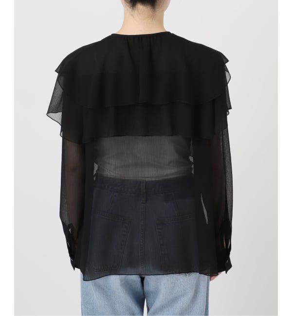 IENA「《一部カラーWEB・一部店舗限定/追加》楊柳フリルブラウス」|シャツ・ブラウス|