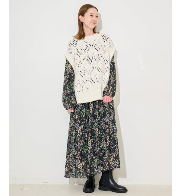 SLOBE IENA「ガラアミニットベスト」|ベスト・ジレ|