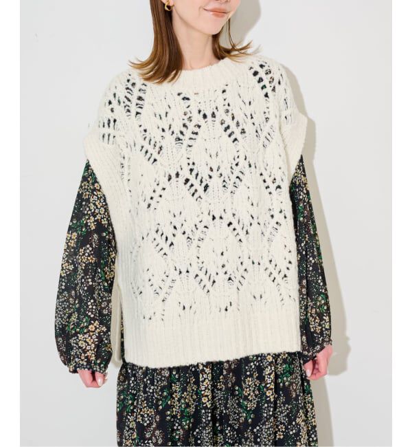 SLOBE IENA「ガラアミニットベスト」|ベスト・ジレ|