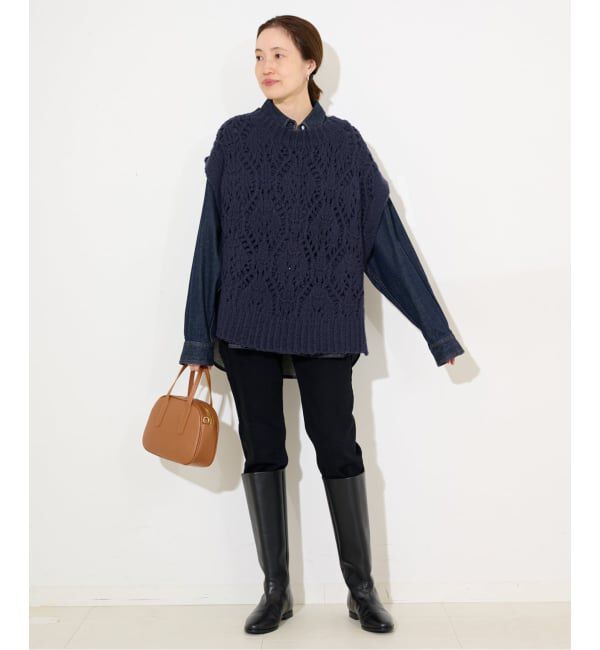 SLOBE IENA「ガラアミニットベスト」|ベスト・ジレ|