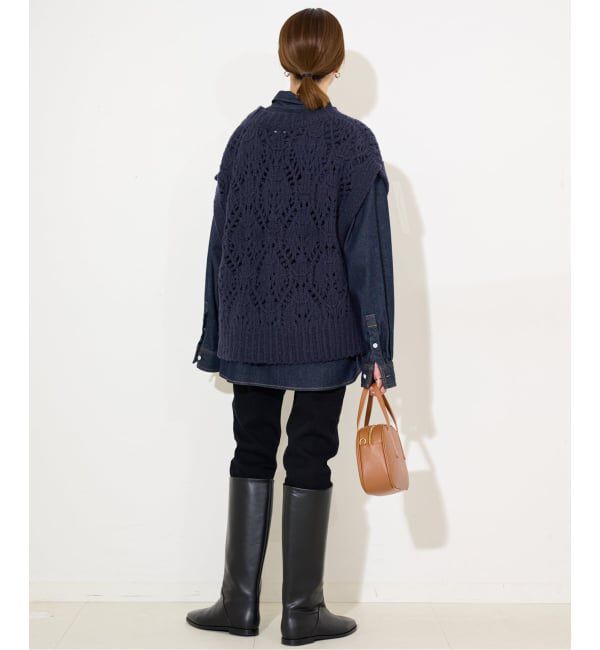 SLOBE IENA「ガラアミニットベスト」|ベスト・ジレ|