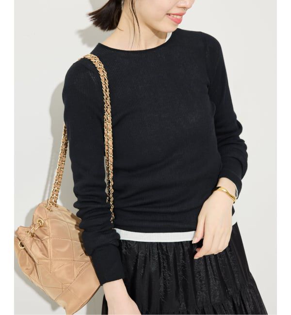 SLOBE IENA「《WEB限定/追加3予約》スイビハイゲージプルオーバー」|ニット・セーター|