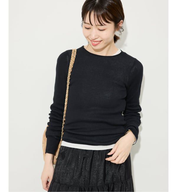 SLOBE IENA「《WEB限定/追加3予約》スイビハイゲージプルオーバー」|ニット・セーター|