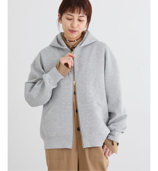 IENA「《予約》ダンボールニットフーディ」|パーカー|グレー