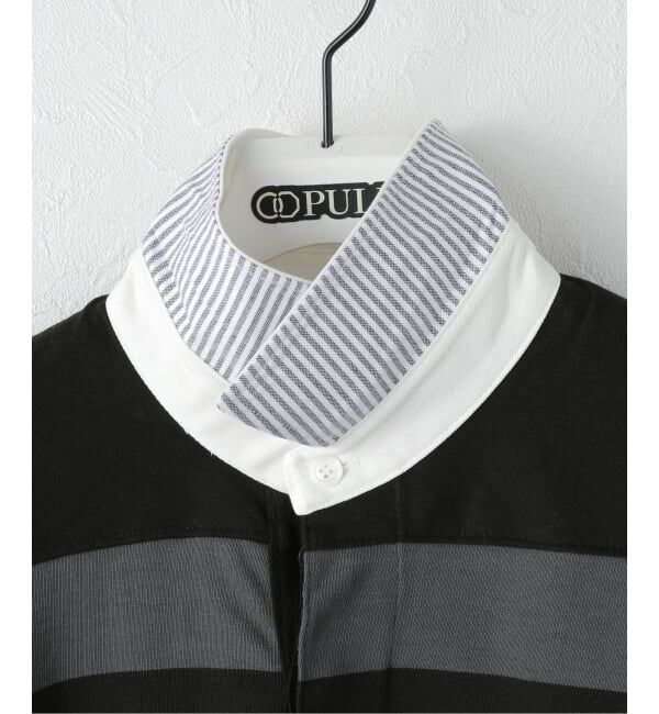 PULP「【Geek Office / ギークオフィス】OPEN YY Knitted STRIPE TRIM RUGBY SHIRT」|その他|