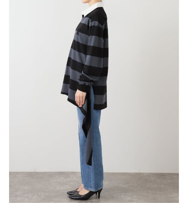 PULP「【Geek Office / ギークオフィス】OPEN YY Knitted STRIPE TRIM RUGBY SHIRT」|その他|