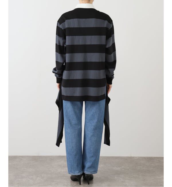 PULP「【Geek Office / ギークオフィス】OPEN YY Knitted STRIPE TRIM RUGBY SHIRT」|その他|