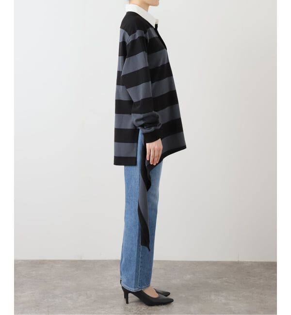 PULP「【Geek Office / ギークオフィス】OPEN YY Knitted STRIPE TRIM RUGBY SHIRT」|その他|