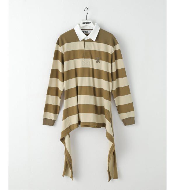 PULP「【Geek Office / ギークオフィス】OPEN YY Knitted STRIPE TRIM RUGBY SHIRT」|その他|