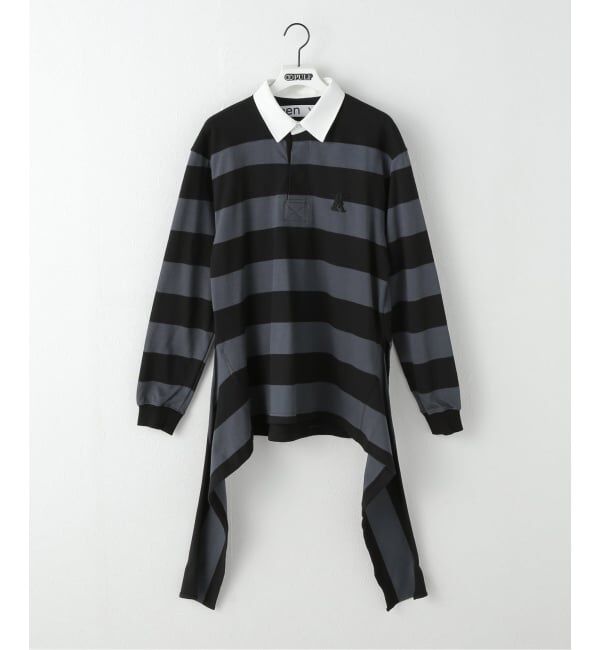 PULP「【Geek Office / ギークオフィス】OPEN YY Knitted STRIPE TRIM RUGBY SHIRT」|その他|