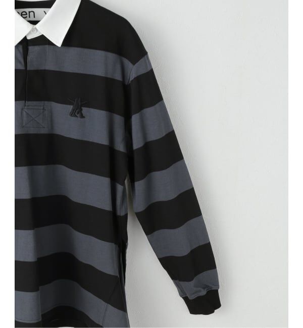 PULP「【Geek Office / ギークオフィス】OPEN YY Knitted STRIPE TRIM RUGBY SHIRT」|その他|