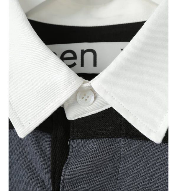 PULP「【Geek Office / ギークオフィス】OPEN YY Knitted STRIPE TRIM RUGBY SHIRT」|その他|