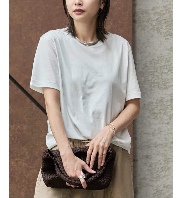 JOURNAL STANDARD「《追加4》汗ジミ防止ナノシアハーフスリーブT」|Tシャツ・カットソー|ホワイト