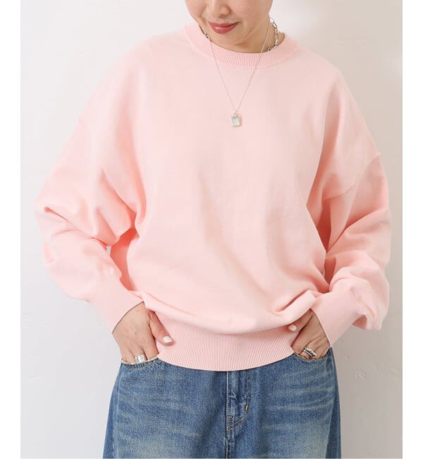 journal standard luxe「ハイツイストテンジク クルーネックプルオーバー」|ニット・セーター|ピンク A
