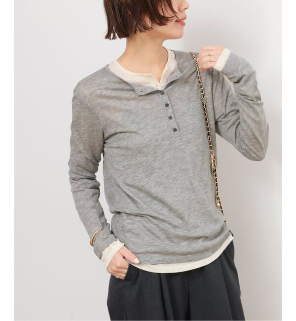 JOURNAL STANDARD relume「ウールミックスヘンリープルオーバー」|Tシャツ・カットソー|グレーA